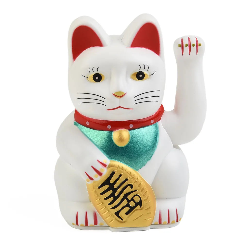 Figurine Chat Porte-Bonheur Blanc