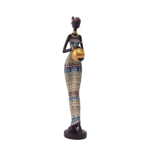 Figurine Femme Africaine - Foulard 41.5 cm