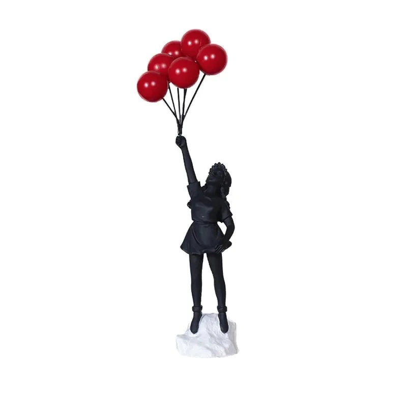 Figurine Banksy Sculpture "Flying Balloon Girl" noir