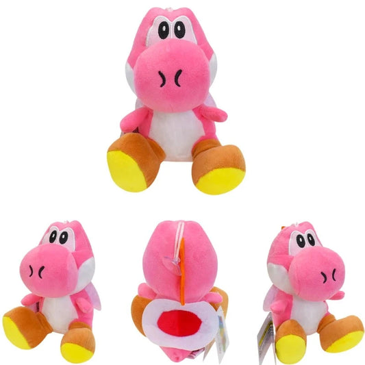 Figurine Peluche Super Mario - Yoshi Rose 22 cm