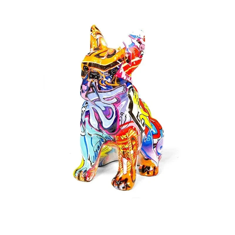 Figurine Bulldog Français Graffiti 21 cm