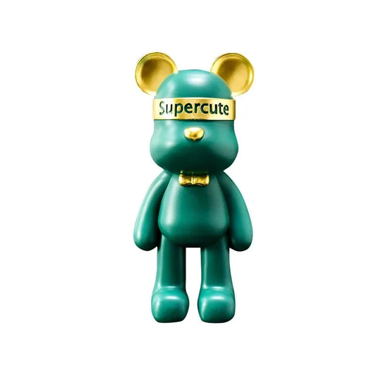 Figurine Ours Supercute Vert 23cm