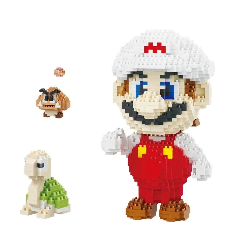 Figurine de Construction - Mario Blanc & Rouge 17.5 cm