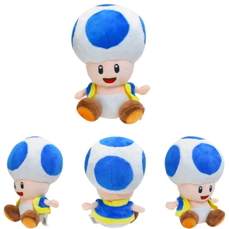 Figurine Peluche Super Mario - Toad Bleu 16 cm