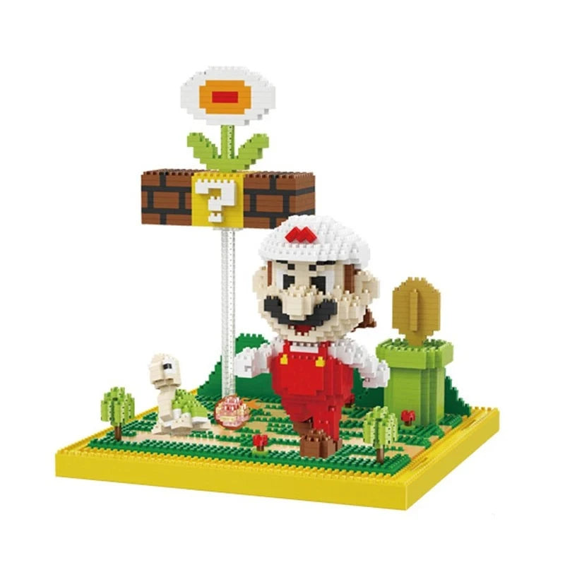 Figurine de Construction - Mario Blanc & Rouge 23.5 cm