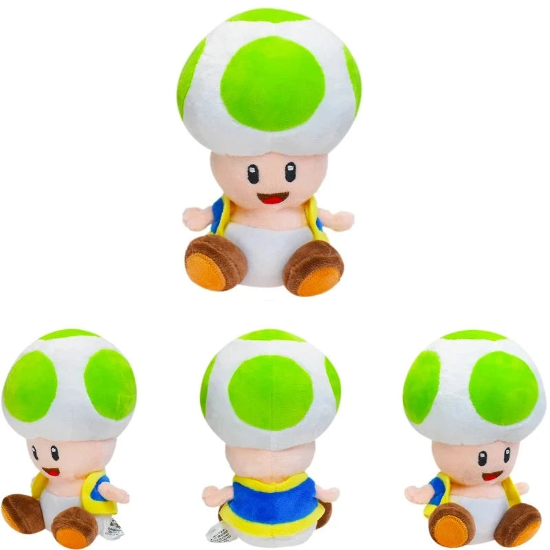 Figurine Peluche Super Mario - Toad Vert 16 cm