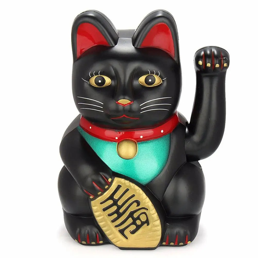 Figurine Chat Porte-Bonheur Noir