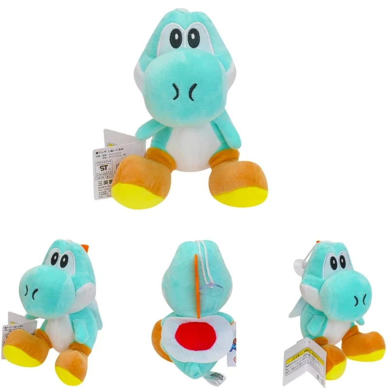 Figurine Peluche Super Mario - Yoshi Bleu 15 cm